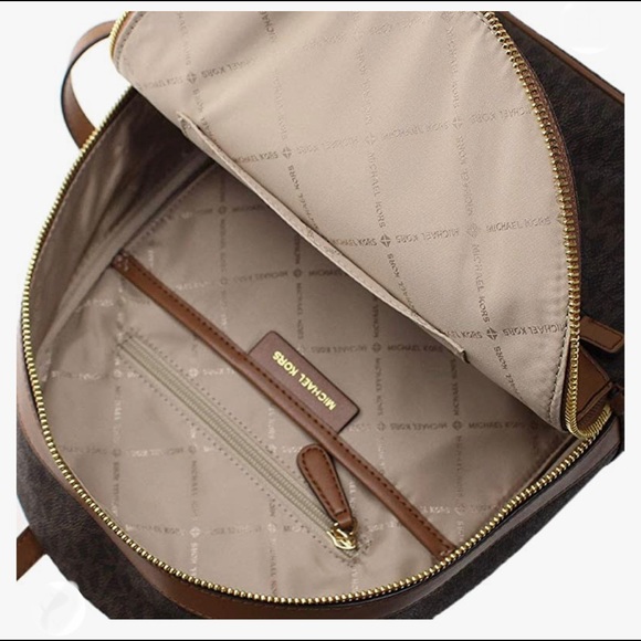 Brand New Michael Kors Kenly Brown Backpack - Picture 2 of 6